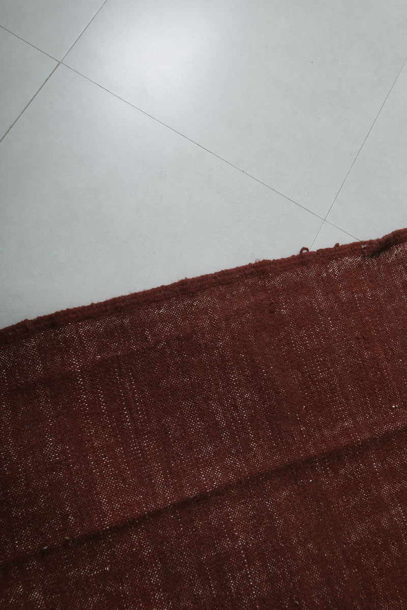 Moroccan Rug - 10 X 13.6 Feet | Elegant Deep Maroon