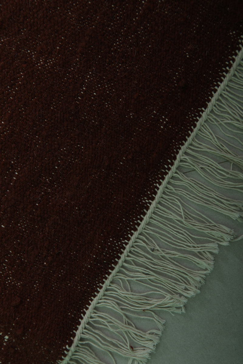 Moroccan Rug - 10 X 13.6 Feet | Elegant Deep Maroon