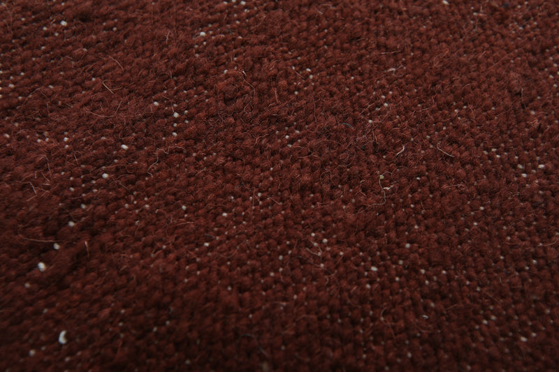 Moroccan Rug - 10 X 13.6 Feet | Elegant Deep Maroon