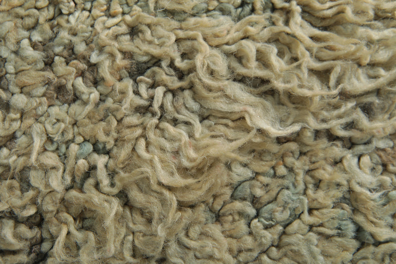 Moroccan Wool rug with beige base and soft geometric accents - 5.7 ft x 8.2 ft