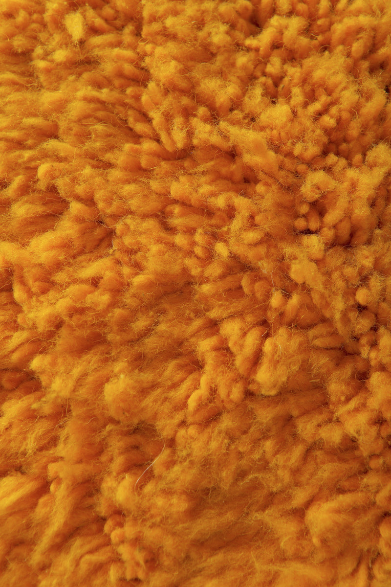 Handmade mustard yellow Moroccan wool rug - Custom size