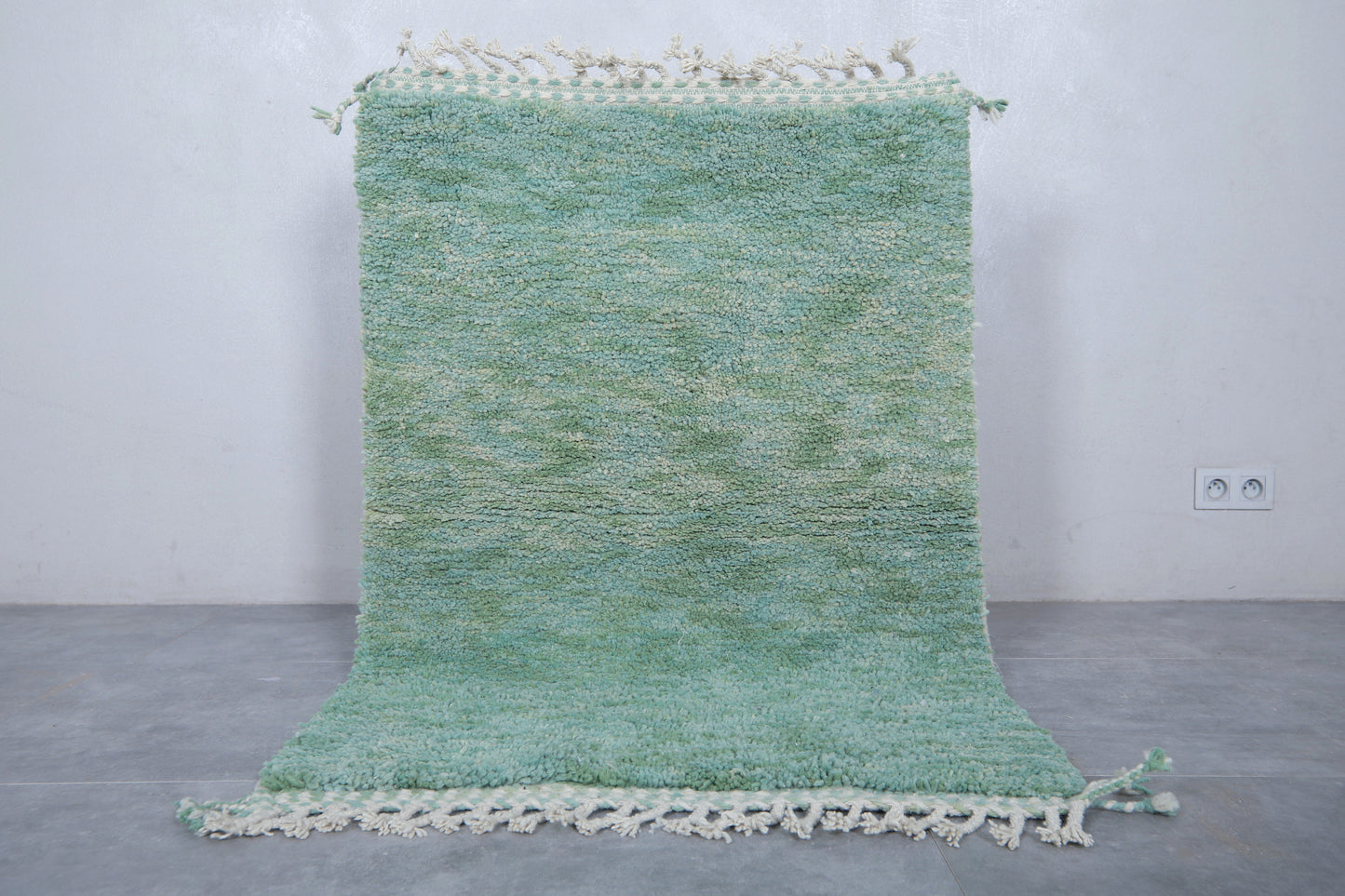 Moroccan rug Green 3.2 X 4.9 Feet
