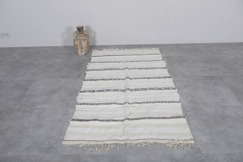 Handwoven Berber Tribal Rug - 3.6 FT X 6.3 FT - Wedding blanket