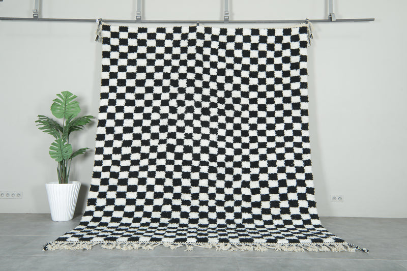 Handwoven Moroccan Checkered rug - Custom rug