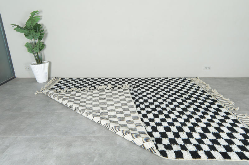 Handwoven Moroccan Checkered rug - Custom rug