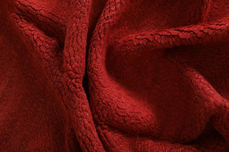 Minimalist red Moroccan rug - 5.3 ft x 5.7 ft - Handwoven wool carpet