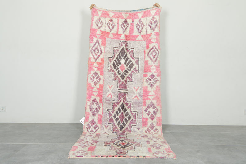 Runner Moroccan rug with geometric design - 3.2 ft x 8.6 ft