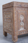 Vintage Moroccan chest H 25.9 inches x W 45.6 inches x D 18.8 inches