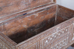 Vintage Moroccan chest H 25.9 inches x W 45.6 inches x D 18.8 inches