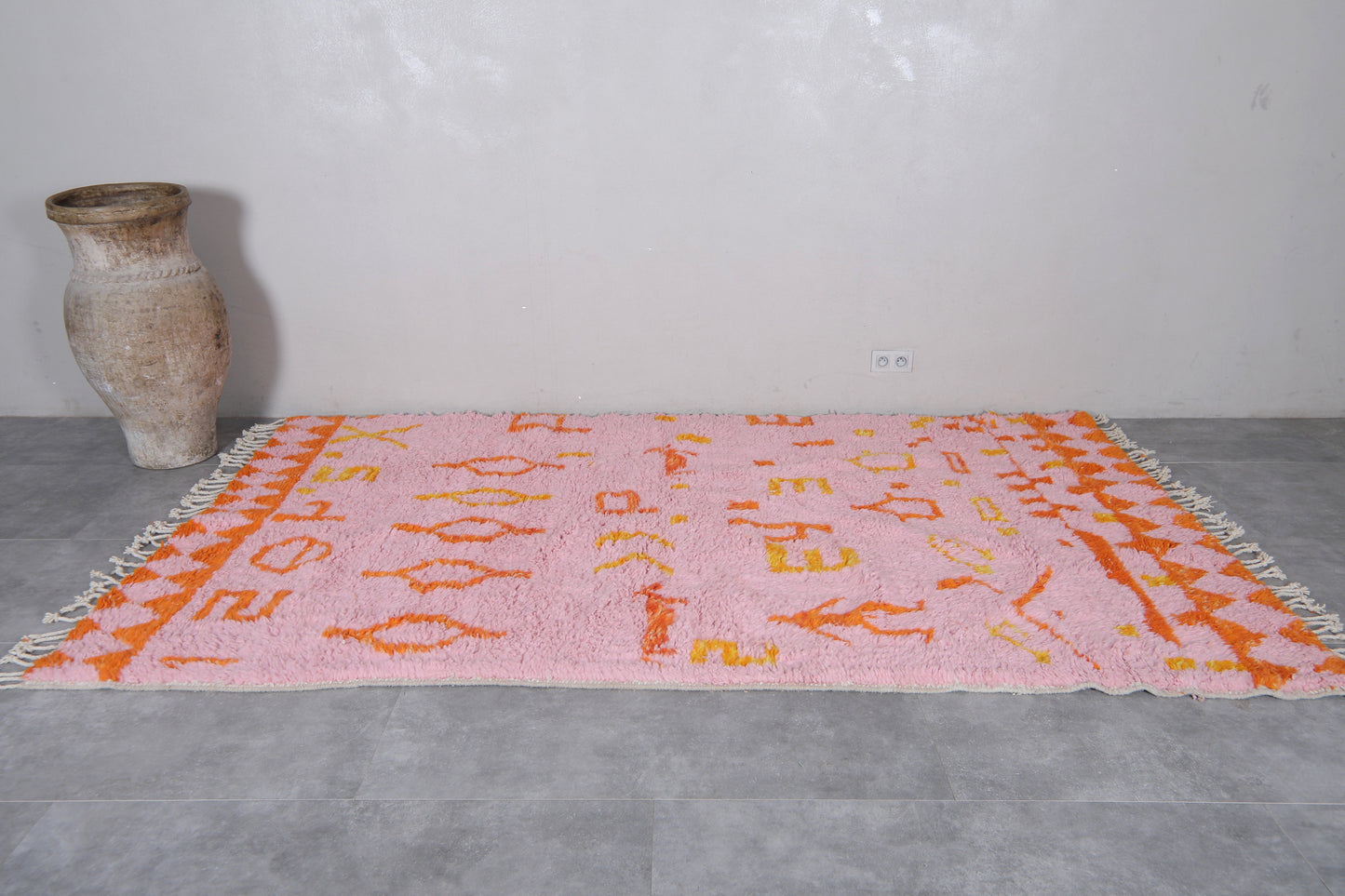 Moroccan Contemporary rug - Pink Amazigh rug - Custom rug