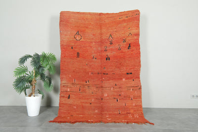 Handwoven Vintage Rug 4.5 x 6.6 feet - Moroccan Rug