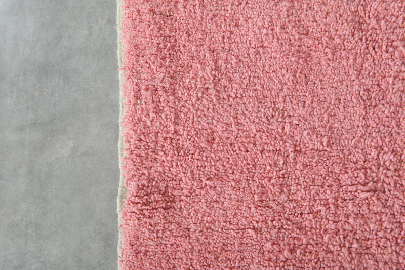 Minimalist pink beni ourain rug - Handwoven Moroccan wool rug - 8.3 ft x 9.9 ft