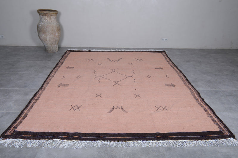 Moroccan Rug - 7.8 X 10.1 Feet | Desert Rose - Flat woven rugs