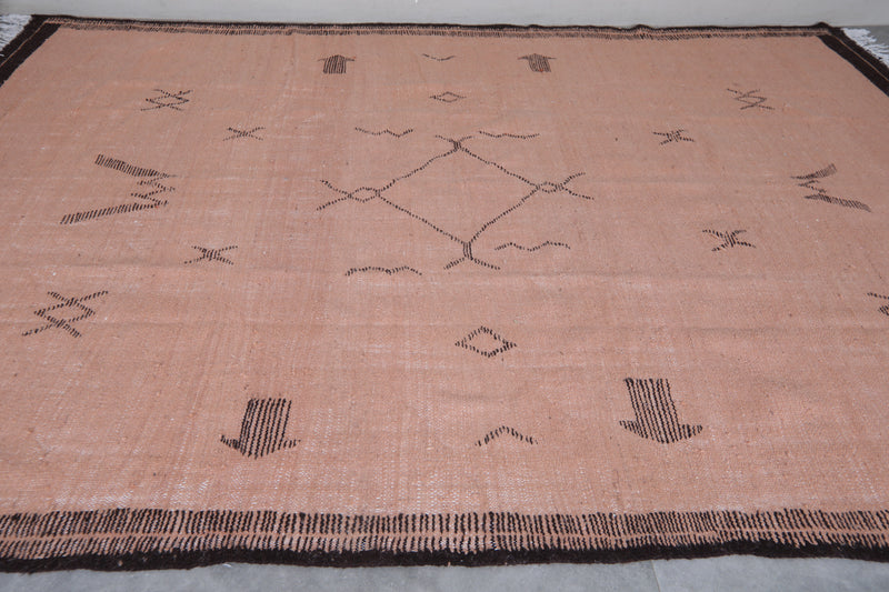 Moroccan Rug - 7.8 X 10.1 Feet | Desert Rose - Flat woven rugs