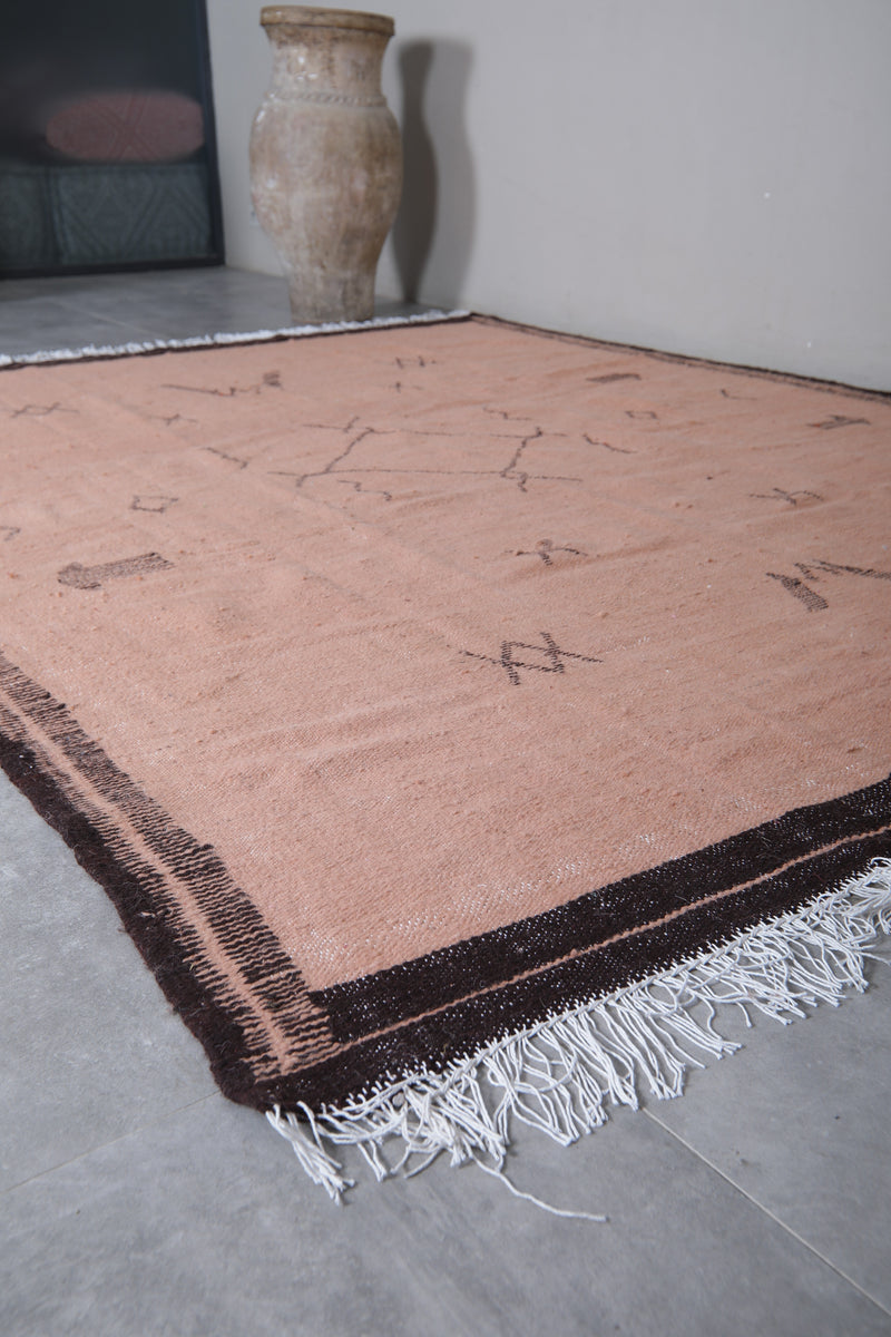 Moroccan Rug - 7.8 X 10.1 Feet | Desert Rose - Flat woven rugs