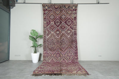 Handwoven vintage rug 5.5 feet x 13.3 feet - 