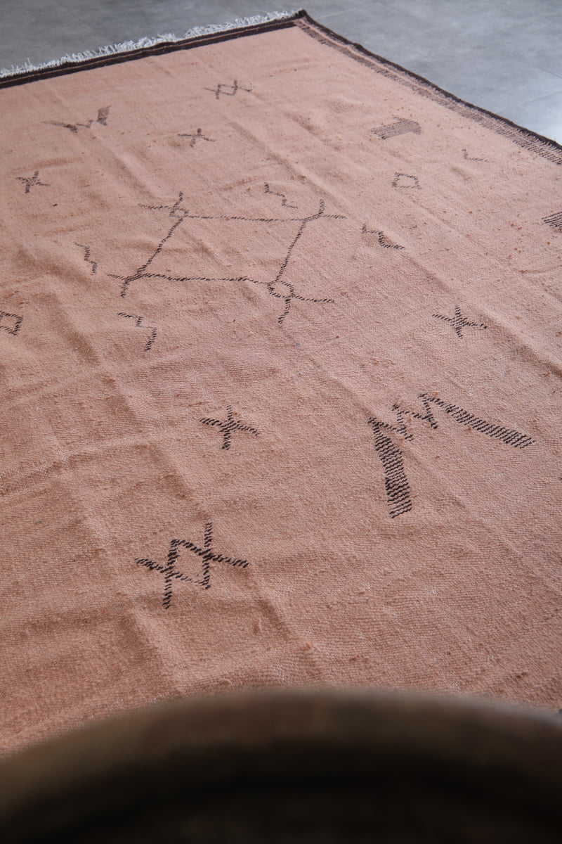 Moroccan Rug - 7.8 X 10.1 Feet | Desert Rose - Flat woven rugs