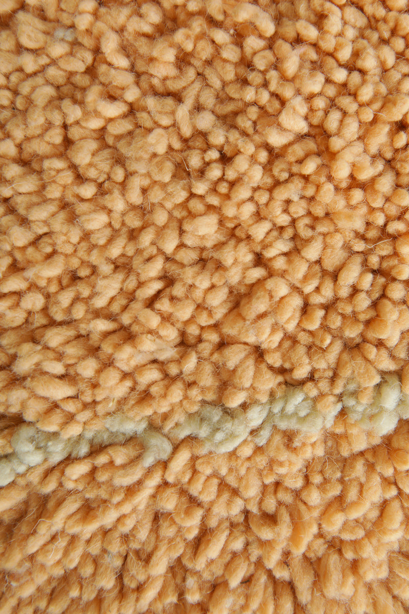 Orange beni ourain rug – Handwoven Moroccan wool rug with diamond pattern - 8.2 ft x 8.3 ft