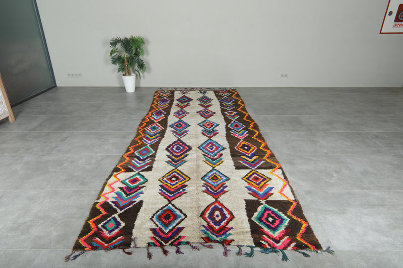 Colorful vintage rug 5.1 x 12.5 feet - 