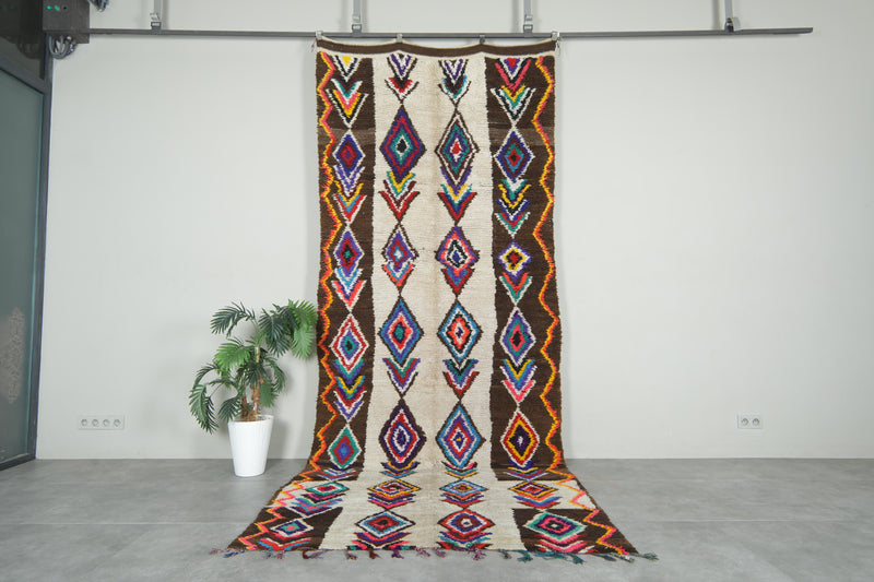 Colorful vintage rug 5.1 x 12.5 feet - 