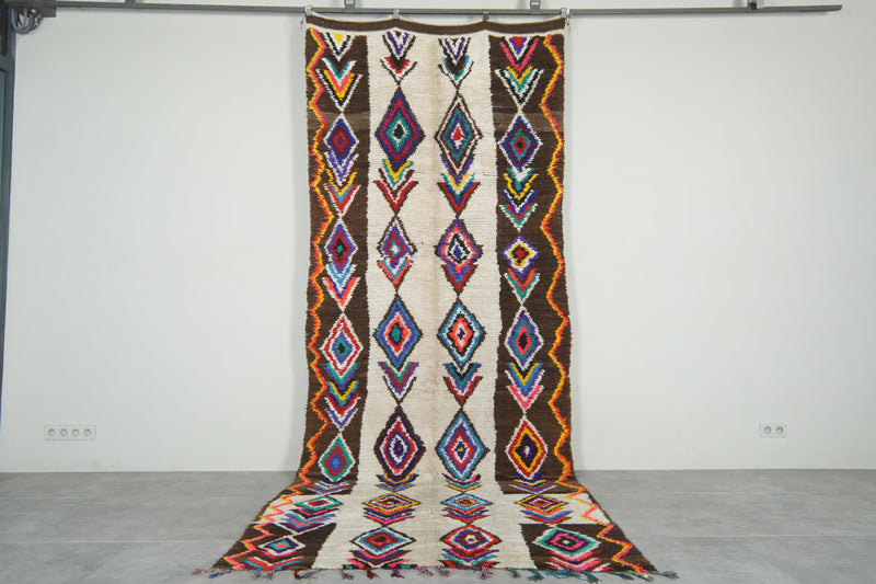 Colorful vintage rug 5.1 x 12.5 feet - 