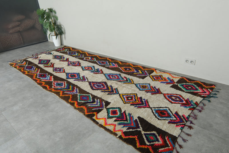 Colorful vintage rug 5.1 x 12.5 feet - 