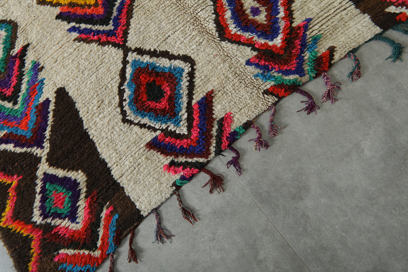 Colorful vintage rug 5.1 x 12.5 feet - 