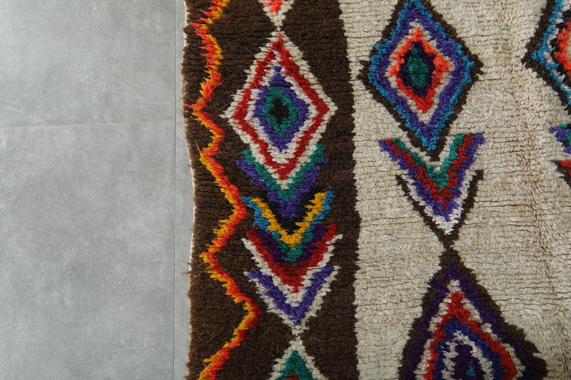 Colorful vintage rug 5.1 x 12.5 feet - 