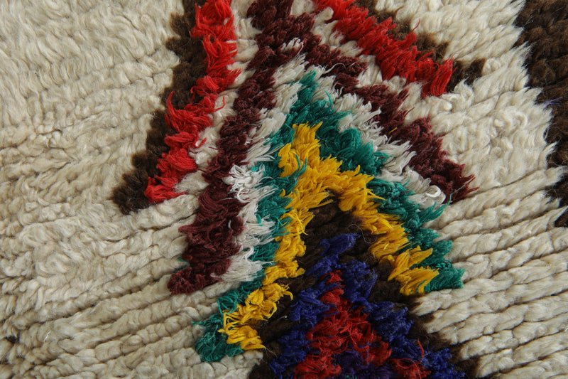 Colorful vintage rug 5.1 x 12.5 feet - 