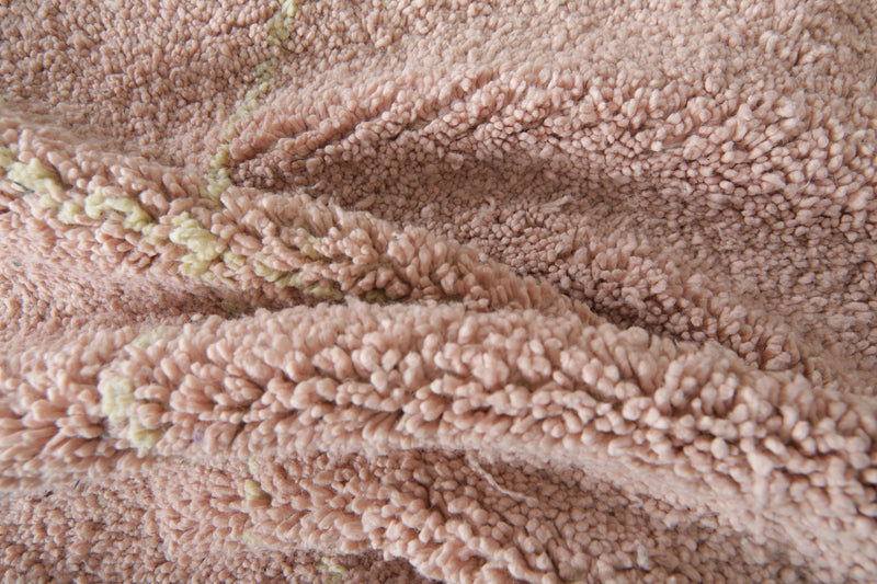 Pink Moroccan beni ourain rug - 8.1 ft x 10.1 ft