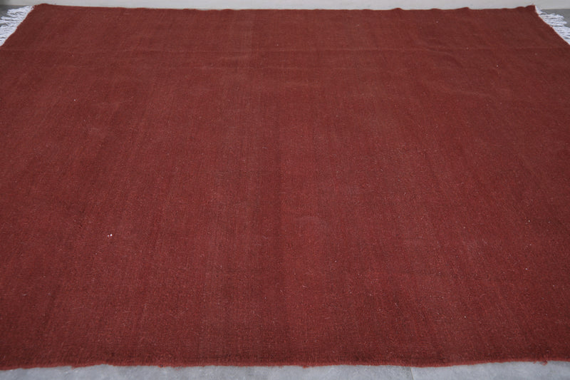 Moroccan Rug - 8 X 9.7 Feet | Terracotta Red