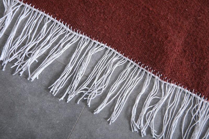 Moroccan Rug - 8 X 9.7 Feet | Terracotta Red