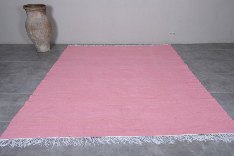 Handwoven Moroccan rug - Pink Kilim rug - custom moroccan rugs