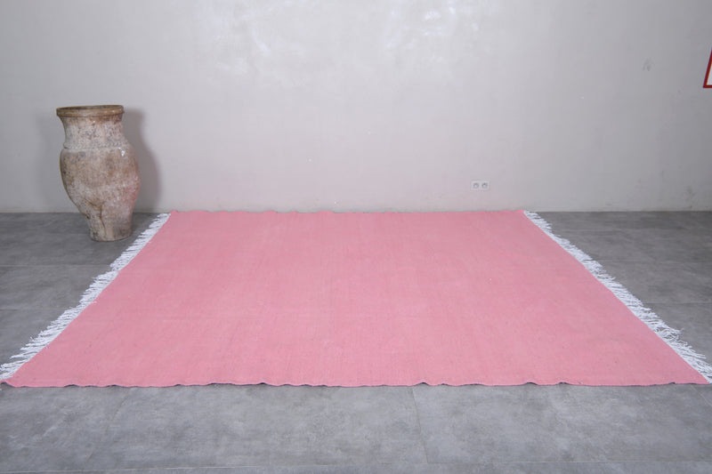 Handwoven Moroccan rug - Pink Kilim rug - custom moroccan rugs