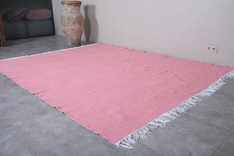 Handwoven Moroccan rug - Pink Kilim rug - custom moroccan rugs