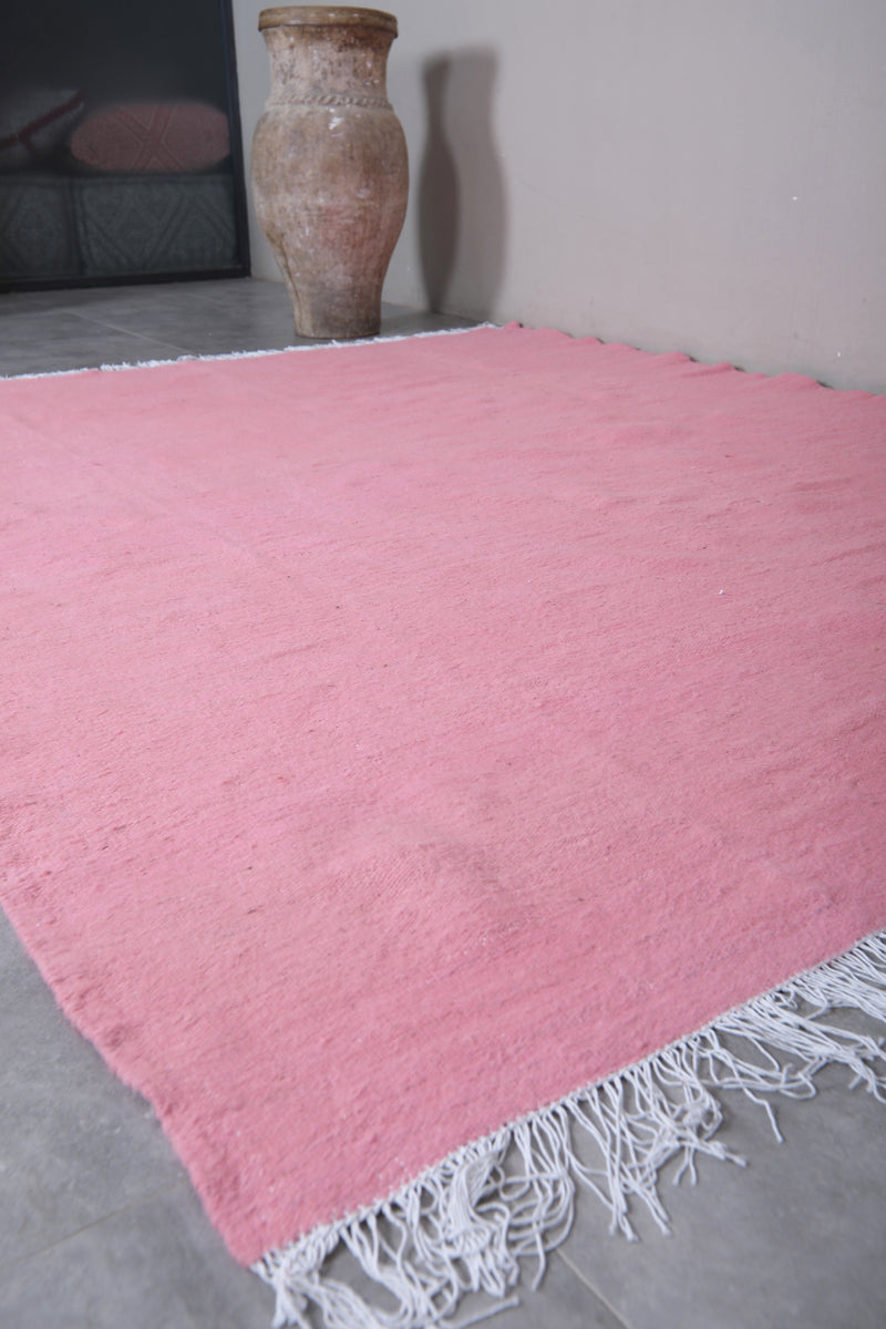 Handwoven Moroccan rug - Pink Kilim rug - custom moroccan rugs