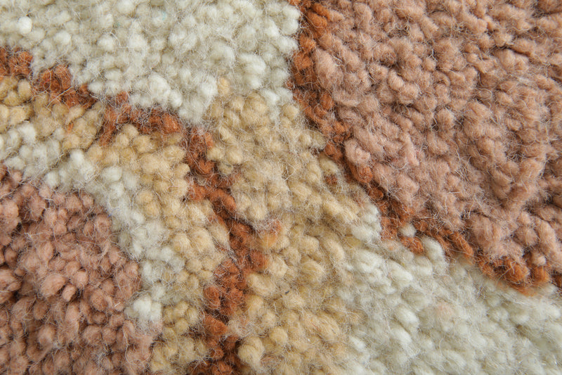 Moroccan azilal rug with geometric design - 6.4 ft x 8.1 ft