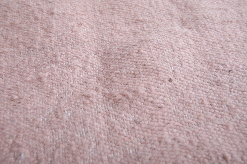 Moroccan Rug - 7.9 X 10.3 Feet | Soft Pink Minimalist Design - Flat woven rugs