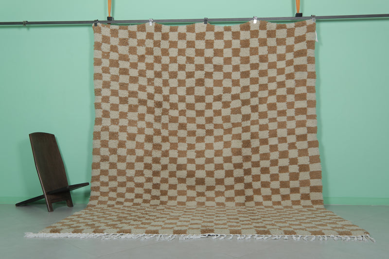 Beni Ourain Checkered Rug - 8.1 x 10.5 Feet | Moroccan Elegance - Beni ourain rugs