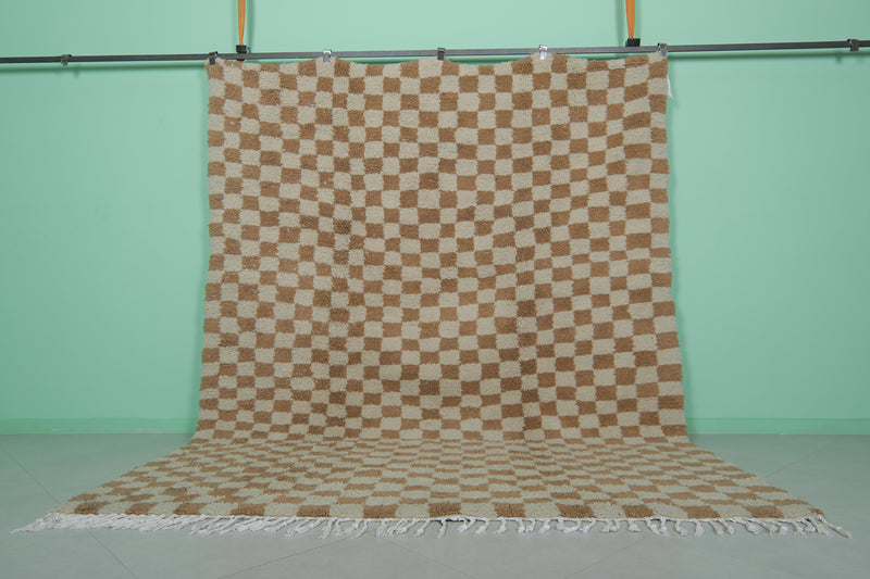 Beni Ourain Checkered Rug - 8.1 x 10.5 Feet | Moroccan Elegance - Beni ourain rugs