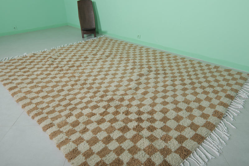 Beni Ourain Checkered Rug - 8.1 x 10.5 Feet | Moroccan Elegance - Beni ourain rugs
