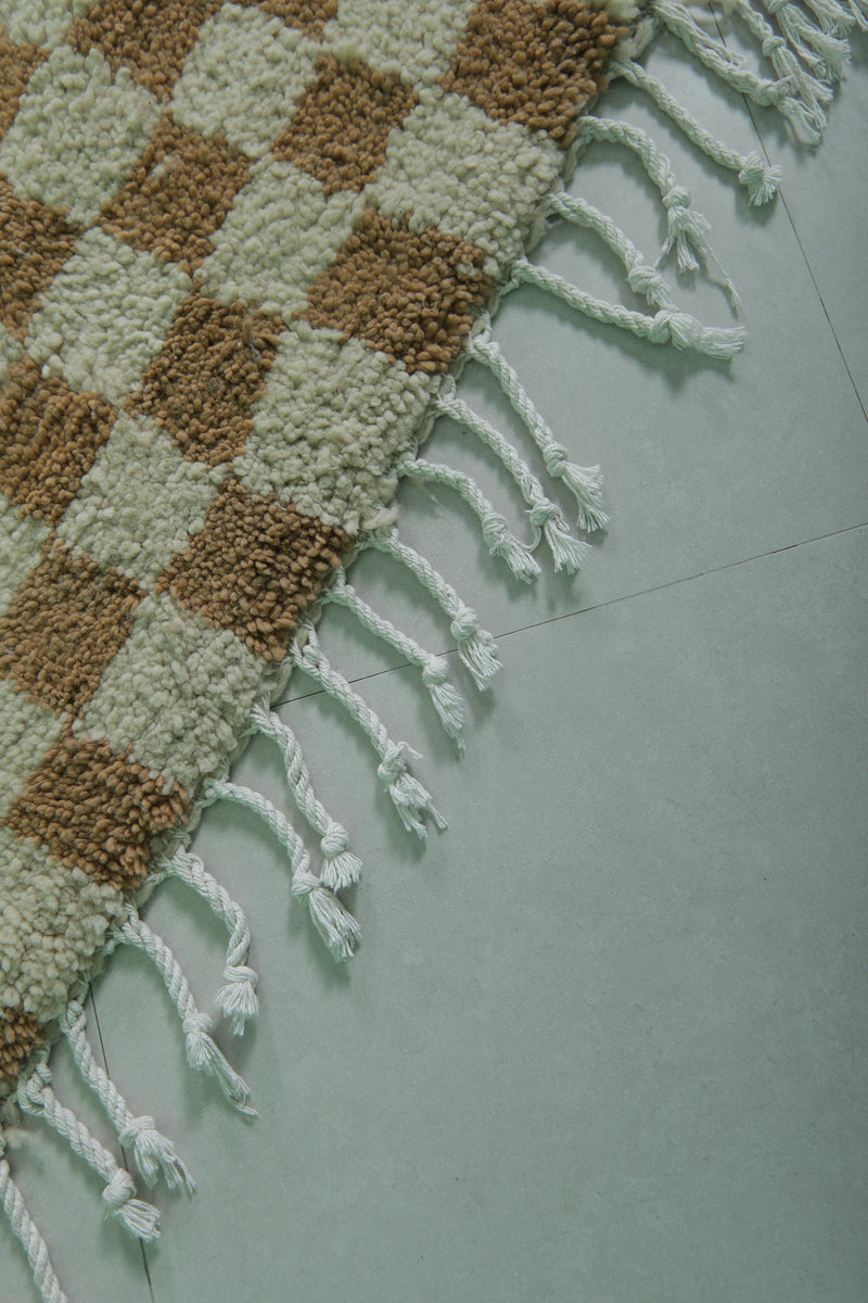 Beni Ourain Checkered Rug - 8.1 x 10.5 Feet | Moroccan Elegance - Beni ourain rugs