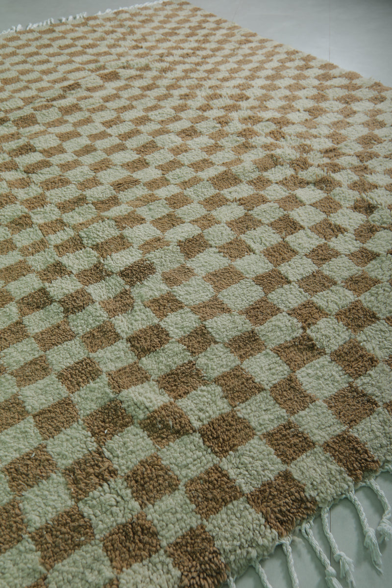 Beni Ourain Checkered Rug - 8.1 x 10.5 Feet | Moroccan Elegance - Beni ourain rugs
