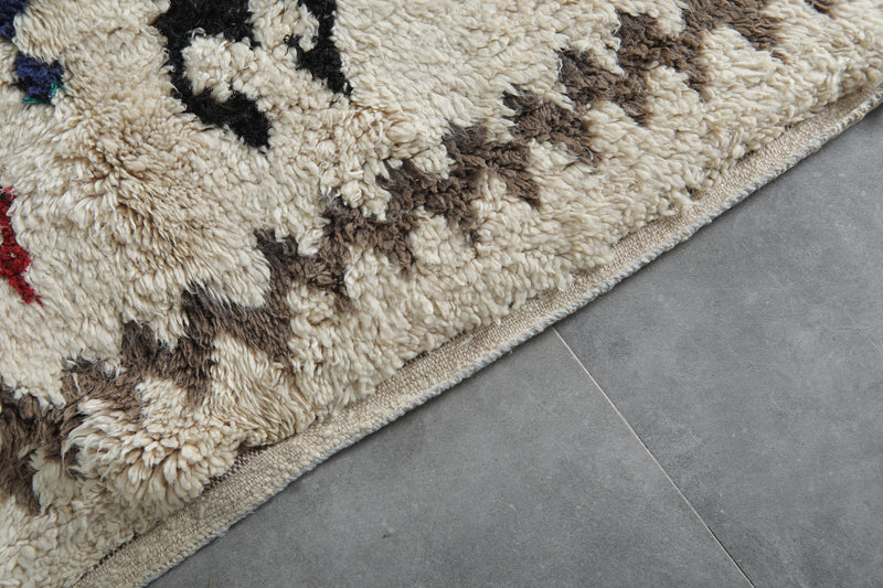 Hand-Knotted Berber Rug 6.1x8.3 ft - Moroccan Wool Azilal Rug - Azilal rugs