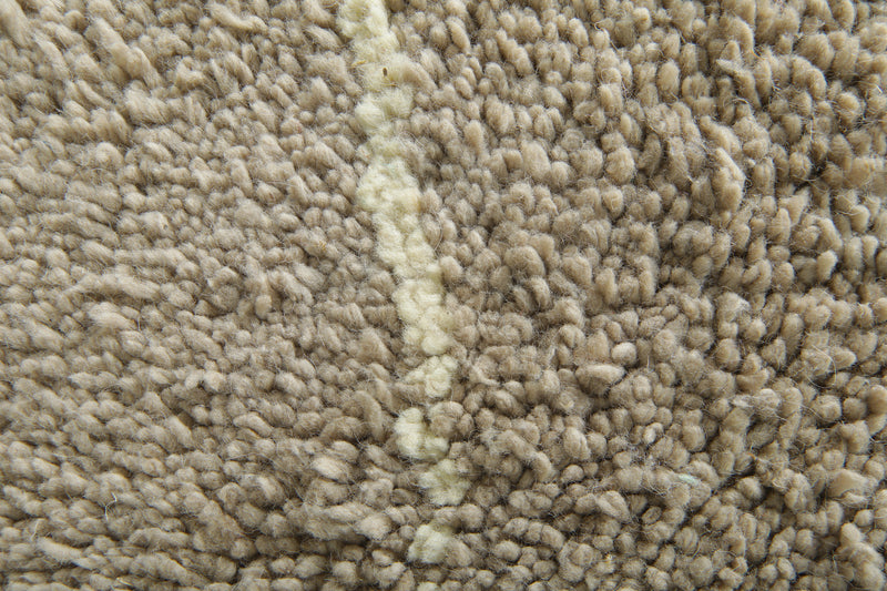 Moroccan beni ourain rug - Beige wool with white diamond lattice - 8.5 ft x 10 ft