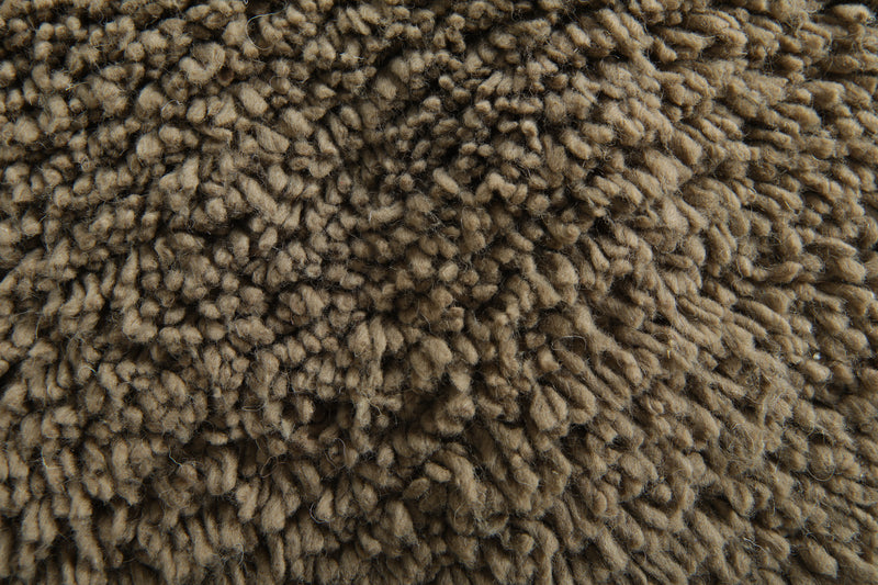 Moroccan beni ourain rug - Textured brown wool with white diamond lattice - 8.2 ft x 10.2 ft