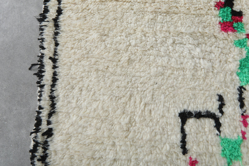 Hand-Knotted Moroccan Berber Rug 5.2x7.8 ft - Traditional Tribal Wool Rug - 