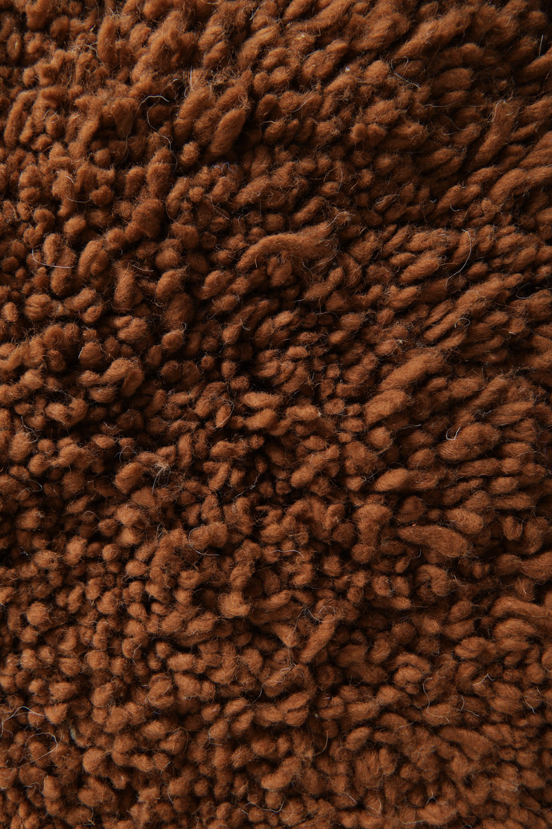 Moroccan beni ourain rug - Brown wool with black diamond pattern - 8.2 ft x 10 ft