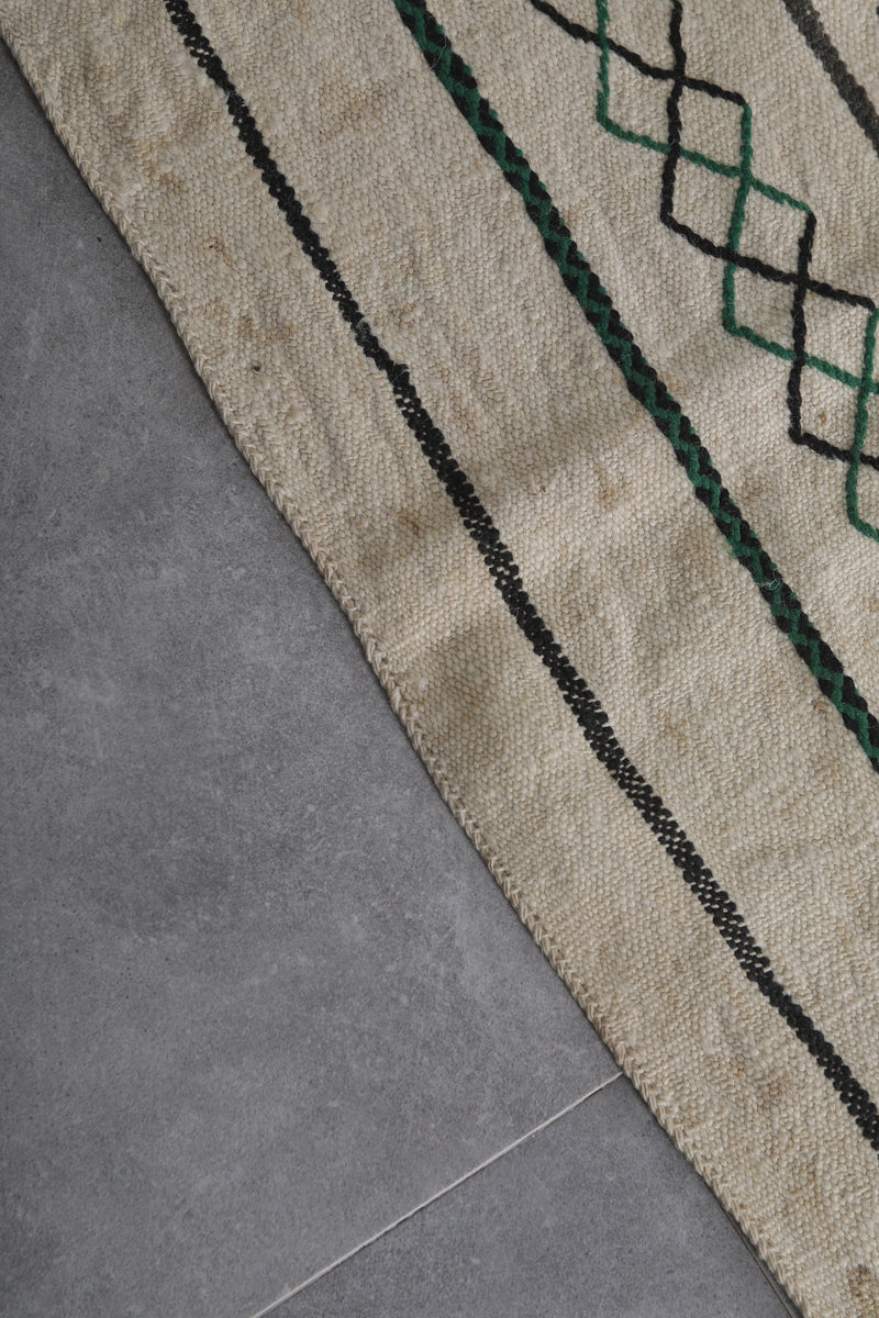 Handmade Moroccan Rug 4.6x7.8 FT - Geometric Tribal Design - 