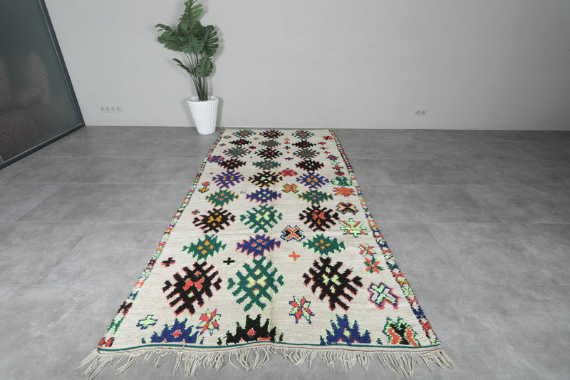 Handmade Berber Runner Rug 4.9x10.4 ft - Moroccan Wool Azilal Rug - Runner moroccan rugs